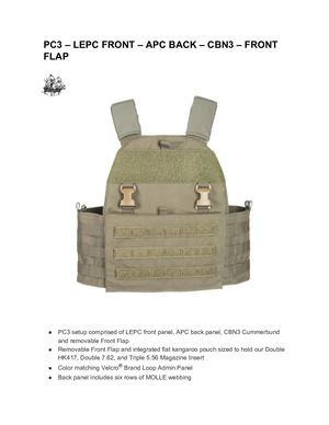 PC3 – LEPC Front – APC Back – CBN3 – Front Flap & Velocity Systems