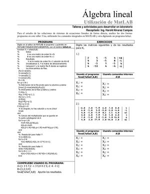 Taller Factorización LU