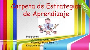 Carpeta De Estrategias de aprendizaje