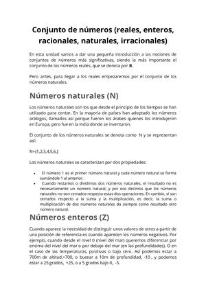 Conjunto De Números Reales