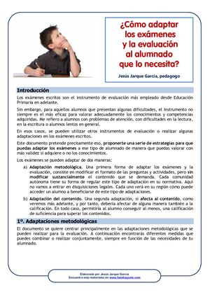 Como Adaptar Los Examenes
