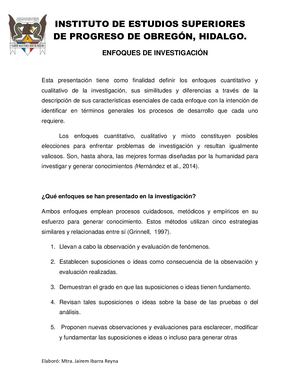 Enfoques De Investigación
