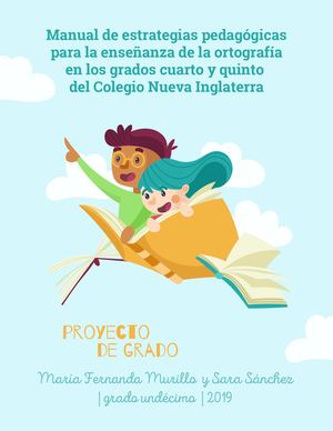 Manual de Estrategias Pedagógicas para la Enseñanza de la Ortografía