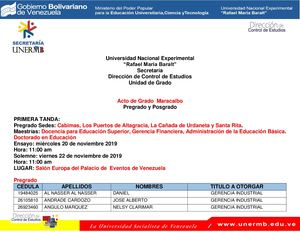 Acto De Grado 22 De Noviembre
