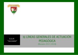 B) Líneas Generales De Actuación Pedagógica 17 18