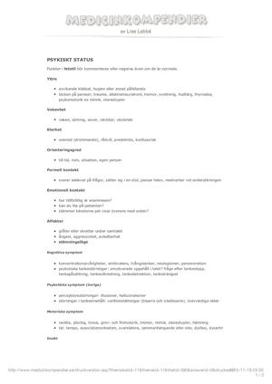 Medicinkompendier Av Lisa Labbé.