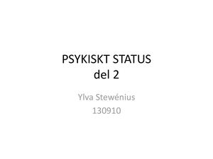 Psykiskt Status2
