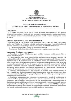 Estágio Básico do Combatente de Montanha (EBCM)