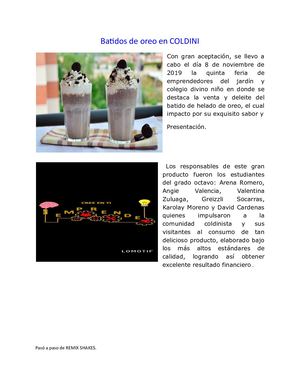 Batidos De Oreo En Coldini