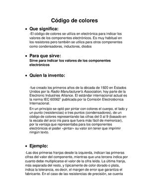 Código De Colores Convertido