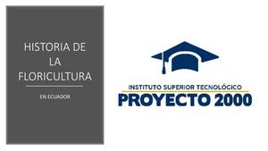 Historia Floricultura