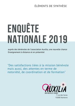 Auxilia une nouvelle chance : Enquete Nationale 2019