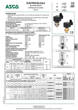 ELECTROVALVULA SERIE 320 ASCO