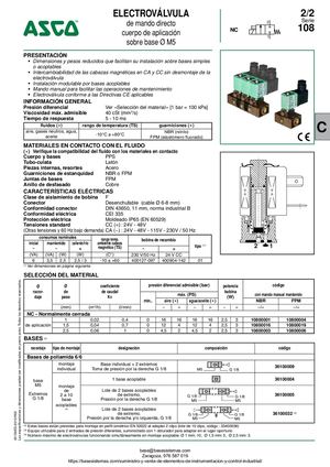 ELECTROVALVULA SERIE 108 ASCO