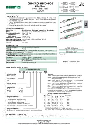 CILINDRO NUMATICS ISO 6432