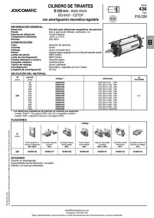 CILINDRO DE TIRANTES NUMATICS ISO 6431 CETOP SERIE 436