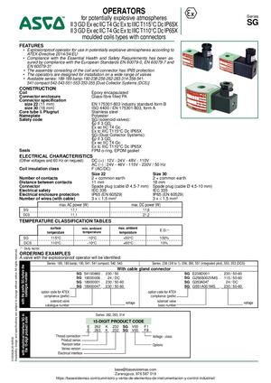 BOBINAS ATEX SERIE SG ASCO
