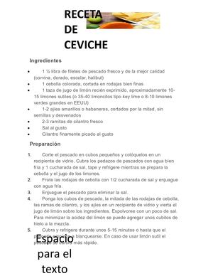 Ingrediente S Cebiche