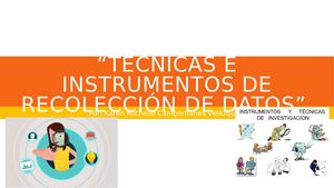 Técnicas E Instrumentos De Recolección De Datos