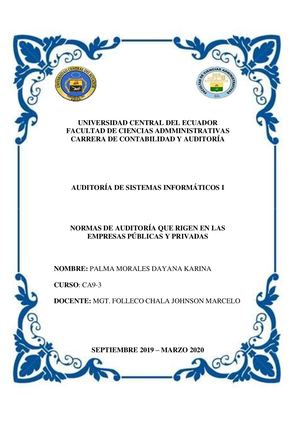 NORMAS DE AUDITORÍA