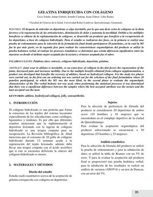Gelatina enriquecida con colageno