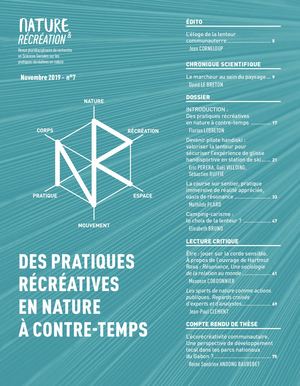 Nr 7 Des Pratiques Recreatives En Nature à Contre Temps