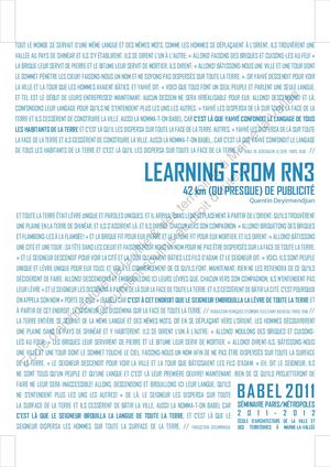 Learning from RN3 - 42 km (ou presque) de publicité