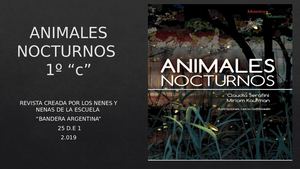 1 "C" Animales Nocturnos