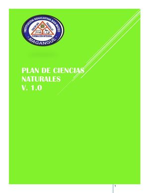 Plan De Area Ciencias Naturales 2019