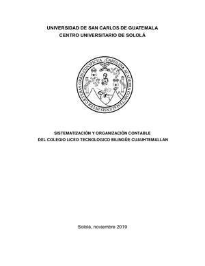SISTEMATIZACIÓN DE PROCESOS CONTABLES