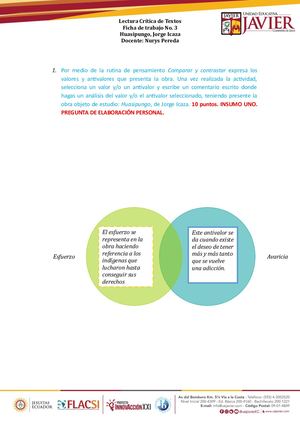 Huasipungo Comentario