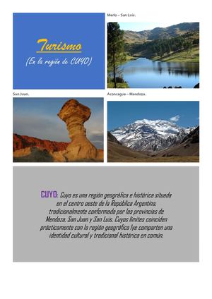 Turismo En La Región De Cuyo Mel Tedesco