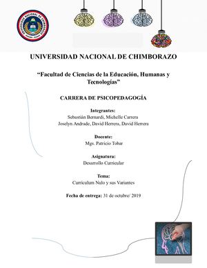 Currículum Nulo Y Sus Variantes