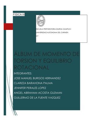 Momento De Torcion Y Equilibrio Rotacional