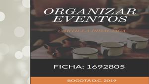Cartilla de Organizar Eventos
