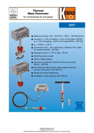 CAUDALIMETRO KOBOLD GASES KMT