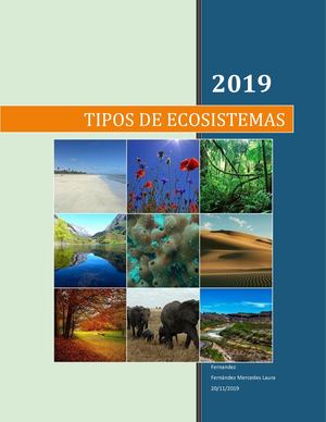 Los 6 Tipos De Ecosistemas (Fernandez)