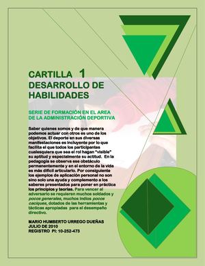 SERIE ADM. DEPORTIVA. - CARTILLA I- DESARROLLO DE HABILIDADES