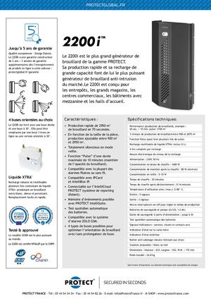 PROTECT - 2200i Générateur de Brouillard