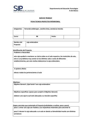 U3 Clase18 Guía10 Ficha Tecnica