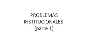 Problemas Institucionales