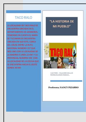 La Historia De Mi Pueblo Por Ana Luis Y Emanuel 1