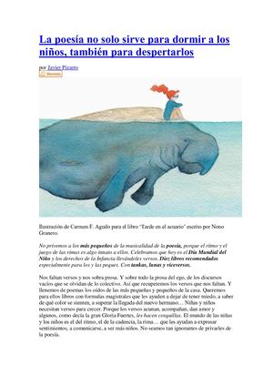 La Poesía No Solo Sirve Para Dormir A Los Niños