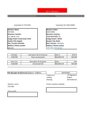 Cotizacion Internacional