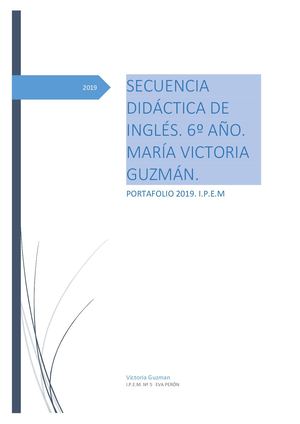 Secuencia Didáctica Inglés 6to Ipem 5