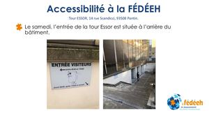 Information sur l'accessibilité de la tour Essor
