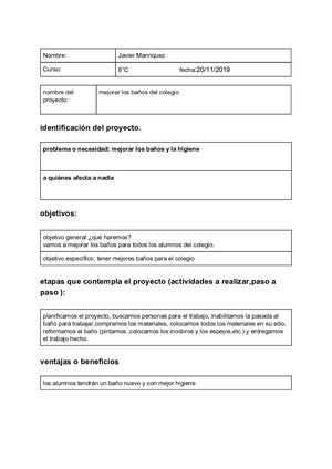 Javier Manriquez Jara Ficha Técnica