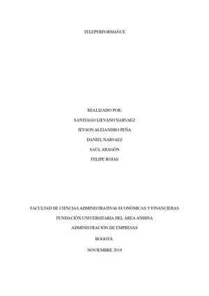TRABAJO INVESTIGATIVO TELEPERFORMANCE