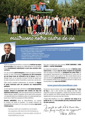 Programme Liste Pour Vétraz Monthoux