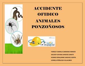 Cartilla  ACCIDENTE OFIDICO ANIMALES PONZOÑOSOS